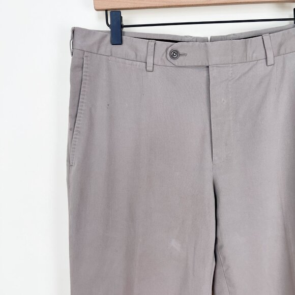 Ermenegildo Zegna Cashmere Cotton Trouser Pants Straight Tapered Leg Designer - Picture 3 of 13